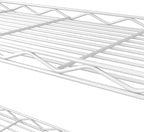 HOMEFORT 5-Tier Wire Shelving 5 Shelves Unit Metal Storage Rack Durable Organizer Perfect for Pantry Closet Kitchen Laundry Organization in White