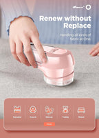 Fabric Shaver, Lint Remover, Bymore Lint Shaver Defuzzer Sweater Shaver for Clothes and Furniture AC Adapter or Battery Operated Pill Fuzz Remover (Pink)