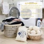 6pc Wool Dryer Balls, Dryer Balls for Laundry, Reusable Wool Dryer Balls