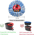 Mop Heads Replacement for O-Ceda Easy Wrin Spin Mop, Microfiber Spin Mop Refills, 4 Packs Mop Head Replacement Easy Cleaning Machine Washable