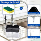 New 2026 Version Premium Quality Dish Soap Dispenser - Countertop Kitchen Soap Dispenser, Sink Dish Washing Soap Dispenser 13 Ounces (Sponge Included)