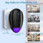 Upgraded Ultrasonic Repeller,Indoor Ultrasonic Repellent, Electronic Plug in Pest Control for Bugs,Mosquito,Roach, Ant, Rodent, Mouse, Spider Repellent for House, Warehouse, Garage (Black)