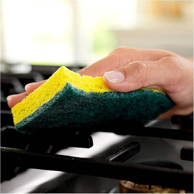 Scotch-Brite Heavy Duty Scrub Sponges, for Washing Dishes and Cleaning Kitchen, 12 Scrub Sponges (Pack of 2)
