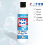 SNOWTREE - Rez Relief Glass Cleaner Solution for Glass, Ceramic, Metal & Silicone - 3 Pack 12 Fluid Oz Bottle - Refreshing Citrus Scent Glass Cleaner Liquid - Removes Stains & Smells