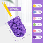 12 PCS Fleece Reusable Duster Refills for Swiffer, Washable Heavy Duty Duster Pads, 360 Cleaning Pads for Fan, Window, Furniture, Floor(Include 1 Handle)
