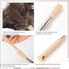 Extendable Ostrich Feather Duster 27-94 Inch, Natural Cleaning Duster Extension Pole Reusable for High Ceilings, Fans, Blinds, Furniture, Interior & Roof Dusting(one Pack)