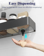 Kitsure Shower Caddy - 2 Pack Adhesive Shower Organizer, Rustproof Metal Shelves, No-Drill Bathroom Organizers and Storage, Dark Grey, XX-Large