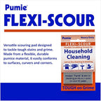PUMIE Flexi Scour, 3-Pack 5.5 x 4 Flexible Scrubbing Screen for Household Cleaning, Flexible Scouring Pad Abrasive Grit Screen for Grills, Remove Stubborn Stain, Grime, Carbon, Rust, Scale -FLEX-12 C