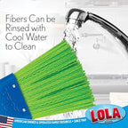 LOLA Heavy Duty Whisk Broom, Hand Brush, Durable Bristles, Whisks Away Dirt & Debris, Compact, Hang Hole for Easy Storage, Indoor/Outdoor, 1 Pack