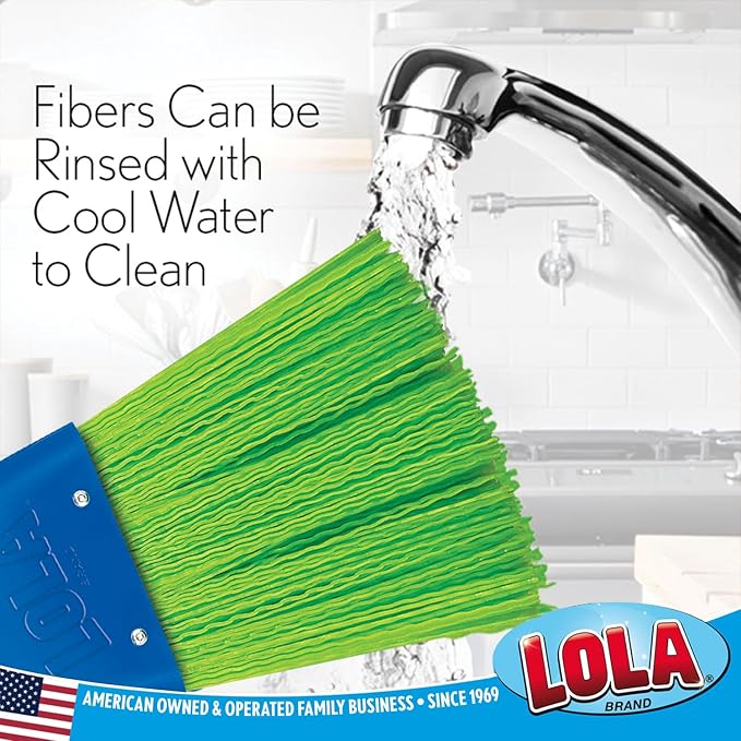 LOLA Heavy Duty Whisk Broom, Hand Brush, Durable Bristles, Whisks Away Dirt & Debris, Compact, Hang Hole for Easy Storage, Indoor/Outdoor, 1 Pack