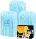 60 Count Heavy Duty Duster Refills for Swiffer, Multisurface 360° Larger Size Dusters with 4X Microfibers, Disposable Dusters for Pet, Cleaning Home, Blinds, Fans, Corners (60 pcs-Blue)