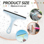 48 Pcs Squeegee for Shower Glass Door, 8.7 Inch Silicone Shower Squeegee Small Glass Wiper Window Scrubber Household Cleaning Wiper Tool with Hanging Hole for Car Windshield, Pink, Blue, Green