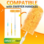 Heavy Duty Multi Surface 360°Heavy Duty 12 Duster Refills & 1 Handle, Compatible with Swiffer Dusters，Disposable Dusters for Cleaning