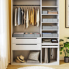 DIMJ Drawer Organizer 15 Pack - Foldable Baby Clothes Storage & Dresser Organizer for Nursery, Bedroom, Closet - Nursery Organization Dresser Dividers for underwear, Sock,Bra, Belt, Tie, Gray