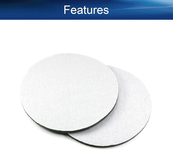 Auniwaig 7 Inch 1200-Grit Scrubber Scouring Pads Drill Power Brush Scuffing Disc Hoop and Loop Surface Conditioning Disc for Bathroom & KitchenTile Cleaning Gray 2Pcs