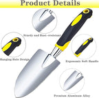 Garden Shovel Garden Hand Trowel, Heavy Duty Gardening Hand Tools with Ergonomic Handle, Rust Resistant Small Garden Spade for Diligent Farmer Soil Excavation, Planting and Transplanting