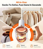 TORRAS Fabric Shaver Lint Remover, Rechargeable Electric 3-Speed Sweater Shaver Remove Fuzz, Pilling for Cashmere, Wool, Coat, Furniture, Clothes depiller with Replacement Blades, Pearl White