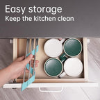 Tomorotec Green Triangle Roll-Up Dish Drying Rack for Sink Corner - Small, Foldable, Stainless Steel, Multipurpose Kitchen Drainer Caddy, Trivet, Rustproof Organizer, Storage Shelf