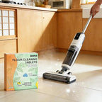 Floor Cleaner Tablets Hard Floor Cleaner Tablets, Deep Cleans for Multiple Hard Floors for Tile, Vinyl, Hardwood, Fresh Lemon Scent, Compatible with Robot Mops & Wet/Dry Vacuums(3PCS)