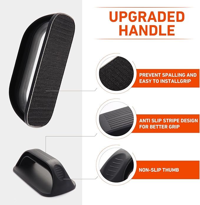 14-Piece Griddle Cleaning Kit for Blackstone and Camp Chef, Non-Scratch Scouring Pads for Cleaning Kitchen, Bathroom, Flat Top Grill Cleaning Kit with 13 Griddle Scrubber Pads with 1 Upgraded Handle