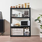 VEVOR Storage Shelves, 2400 lbs, 4 Tier Garage Storage Shelving, 20" D x 40" W x 57" H Adjustable Metal Shelves for Garage Shelves Utility Rack Shelf, Ideal for Kitchen, Warehouse, Basement, Black