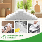 Magic Sponge Erasers, Water-Activated Cleaning Sponge, Multi-Purpose Melamine Foam Cleaner for Kitchen, Bathroom, Walls, Shoes & Car Interior – Durable, Non-Scratch & Reusable (50)