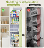 AOODA 2 Pack Over the Door Organizer, Large Capacity Closet Door Hanging Organizer, Clear Deep Pockets Baby Organizer Storage for Nursery, Bathroom, Bedroom, Pantry, Diapers (Grey)