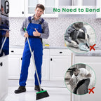 TreeLen Broom and Dustpan Set - Simplify Cleaning Your Home Ktichen Office with Ease