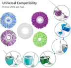5 Replacement Mop Micro Head Refill for 360° Spin Magic Mop-Microfiber Replacement Mop Head-Round Shape Standard Size