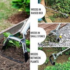 Hoe Garden Tool, Scuffle Garden Hoe with Long Handle, Adjustable Hula Hoe for Easy Weeding (60 Inch)