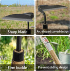 Kana Hoe 217 Japanese Garden Tool - Hand Hoe/Sickle is Perfect for Weeding and Cultivating. The Blade Edge is Very Sharp. (Left-Handed)