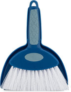 Small Broom with Snap-on Dust Pan, Blue Hefty Durable (1)
