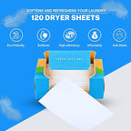 Greenseedz Dryer Sheets, 120 Count, Softens, Reduces Static & Freshens Laundry, Plastic-Free, Works with All Fabrics