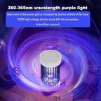 2 Packs Indoor Electric Bug Zapper with Fan, 2-in-1 Plug-in 1500V High Voltage Mosquitoes Killer with Hanger, Small Fly Insects Lamp Trap Catching Moth Gnat Fruit Flies, White & Black