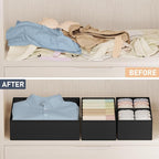 DIMJ Drawer Organizer Clothes Storage - 24 Pack Baby Dresser Organizer for Nursery, Small Fabric Closet Drawer Organizer Bins for Underwears Socks, Foldable Storage Dividers Organization for Bedroom