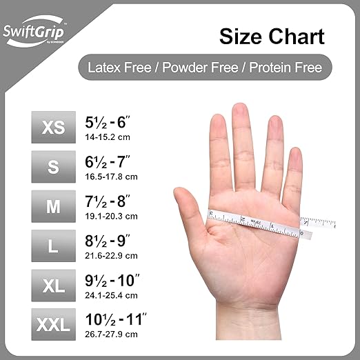 Disposable Nitrile Exam Gloves, 3-mil, Medium, Box of 100, White Nitrile Gloves Disposable Latex Free for Medical, Cleaning, Cooking & Esthetician, Food-Safe, Powder-Free, Non-Sterile