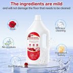Floor Cleaning Solution Rose Scent, Compatible with Roborock Cleaning Solution Quick Drying Without Residue Suitable for All Robot Vacuums and Wet Dry Dual-Use Vacuum Cleaners (1 L, Rose)