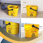 Yocada Commercial Mop Bucket with Wringer Portable Collapsible Plastic Mop Bucket Cleaning Washing Bucket for Cotton Mop
