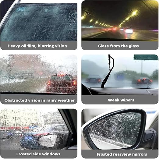 Q4 Glass Cleaner,Ogas Glass Emulsion,Glass Emulsion Cleaner-Professional Windshield Purification Paste for Car & Home-Deep Cleaning for Stubborn Water Spots,Grease,and Dust (1pc)