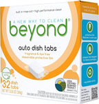 Beyond Auto Dishwasher Tablets [32 tablets] - Fragrance & Dye Free - Certified Biobased. Powerful. Plant-Based Ingredients