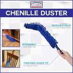 Spider Web Brush with Pole | Chenille Extension Duster, Aluminum Extension Rod | Extend 18-20 feet Cleaning High Ceilings, Cathedral Ceilings, Ceiling Fans