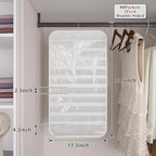 1 Pack Hanging Jewelry Organizer 80-Pocket Dual-sided Jewelry Storage for Earring Necklace Bracelet Ring Travel Holder, White
