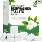 Dishwasher Detergent Machine Tablets, Fragrance-Free, Plant-Based Dishwasher Tablets, All in 1 Dishwasher Clean Refill, 80 Count