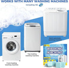 Washing Machine Cleaner Tablets, 24 Pack, Deep Cleaning Descaler and Suitable for Most Washer Machine Cleaner Front Loader and Top Load, Compatible with HE Models
