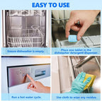 Dishwasher Cleaner And Deodorizer Tablets 24 Pack,Deep Cleaning Descaler Pods for Dish Washer,Lemon Scented Dish Washer Machine Tablets for Limescale,Mineral Buildup, Odor,Septic Safe- 1 Year Supply