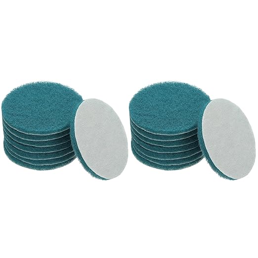 Power Scrub Pads, Scrubbing Pads 1500 Grits Scouring Discs - Fitting for (Home Kitchen Cleaning - Drill Attachment - Scrubber Replacement) 16 Pcs & 4 Inch & Blue