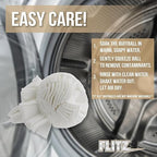 Flitz Buff Ball w/ 1.76oz Metal Polish Paste - 3in Drill Buffer Polisher Attachment for Any 3/8in Drill - Self-Cooling, Washable Polishing Ball to Buff, Shine, & Protect All Metals, Plastics (1 Pack)