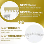 Bussdis Necklace Holder Hanging Jewelry Organizer: Self-Adhesive Wall Organizer for Necklaces, 2 Pack, Gold