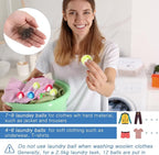 Blulu 12 Pieces Pet Hair Remover for Laundry Dryer Balls Reusable Washing Machine Hair Catcher Pet Dog Cat Catcher Lint Remover (Stylish Color)