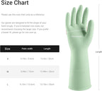 ThxToms 4 Pairs Reusable Rubber Gloves, 13" Natural Latex, 10mil Thick Heavy Duty Dishwashing & Cleaning Gloves, Non-Slip Grip, Multi-Color, Ideal for Kitchen, Bathroom, Car, & Garden Cleaning, Medium